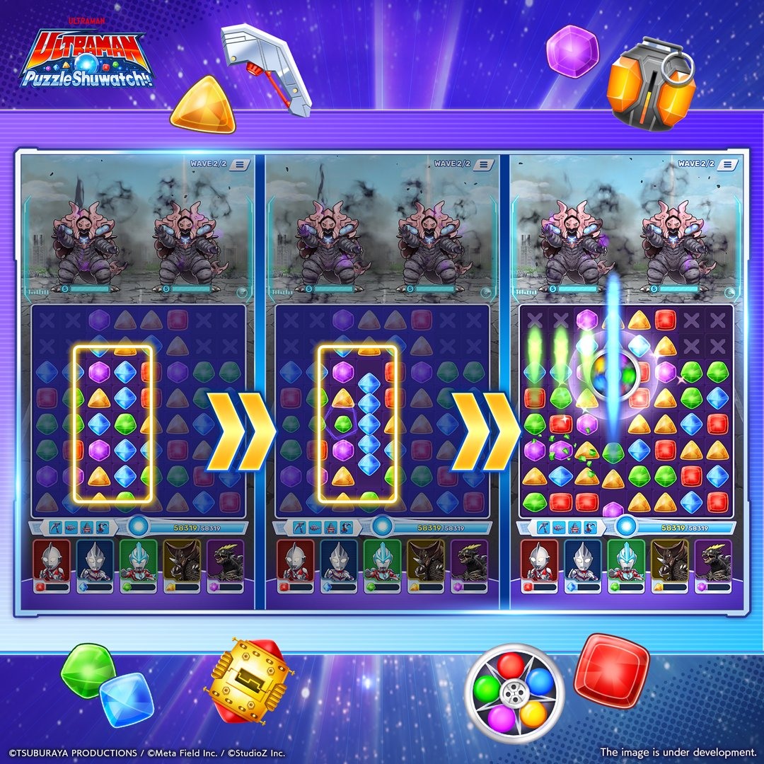 遊戲採用經典的三消益智玩法