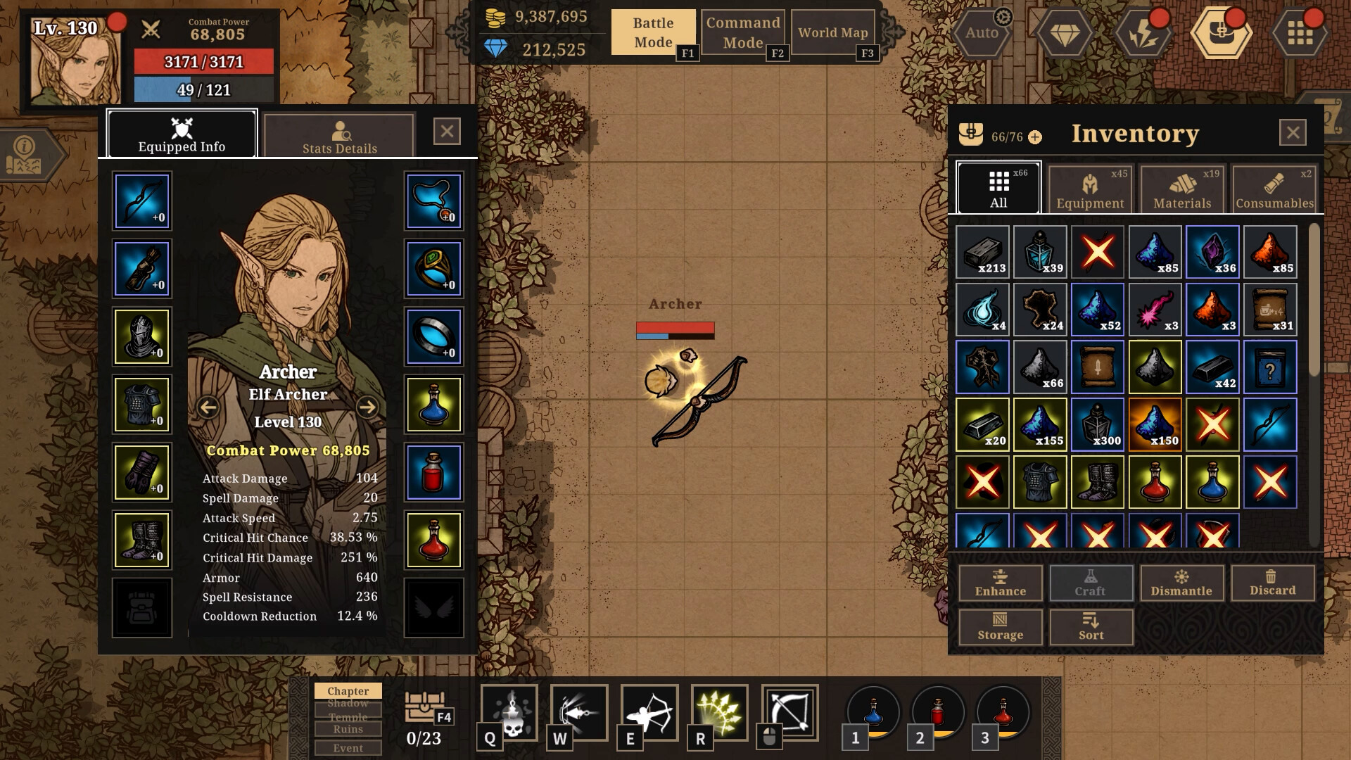 探索不同的地城與區域。