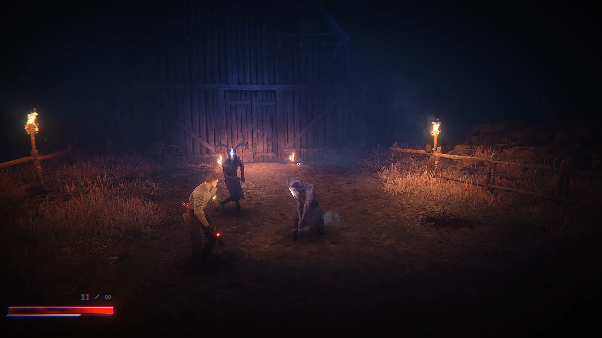 遊戲中的光影效果極佳，增添了恐怖氛圍。