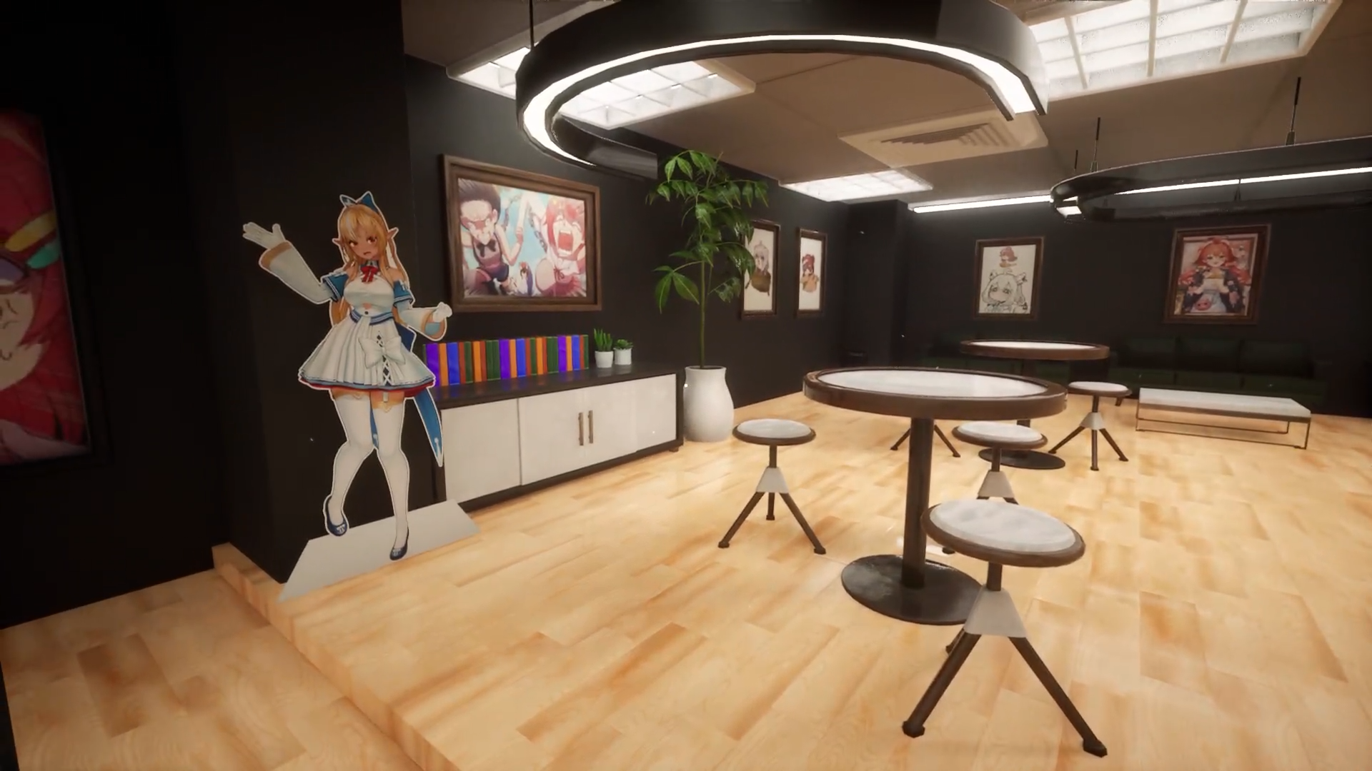 櫻巫女與夥伴的溫馨互動畫面