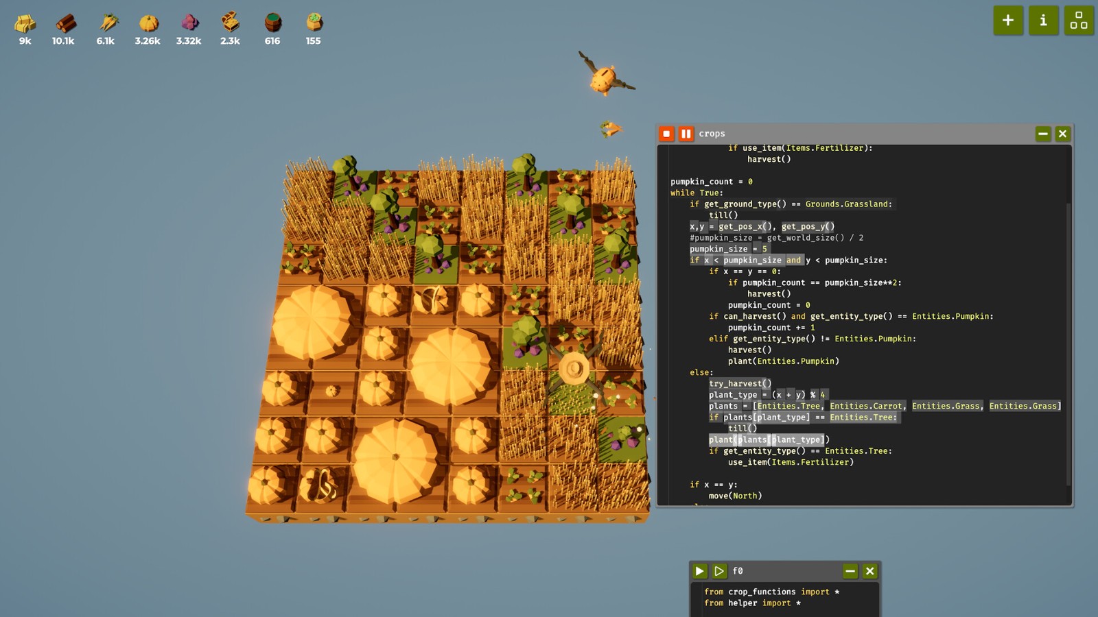 遊戲中程式碼編輯介面