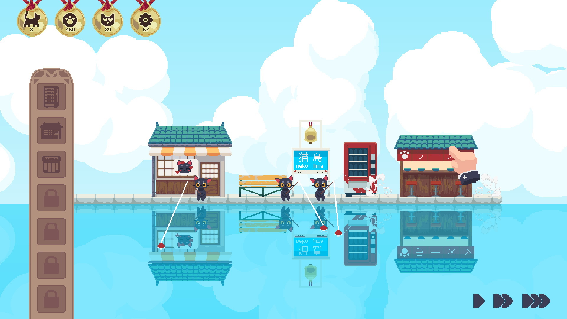 遊戲中玩家需要經營各式各樣的商店來滿足貓咪的需求。