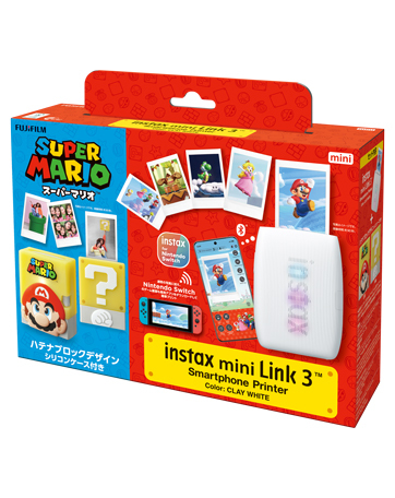 instax mini Link 3 搭配問號磚塊矽膠保護套