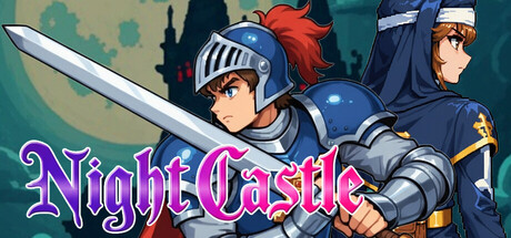 遊戲的主視覺圖，展現了主角與 ominous 城堡的對峙。