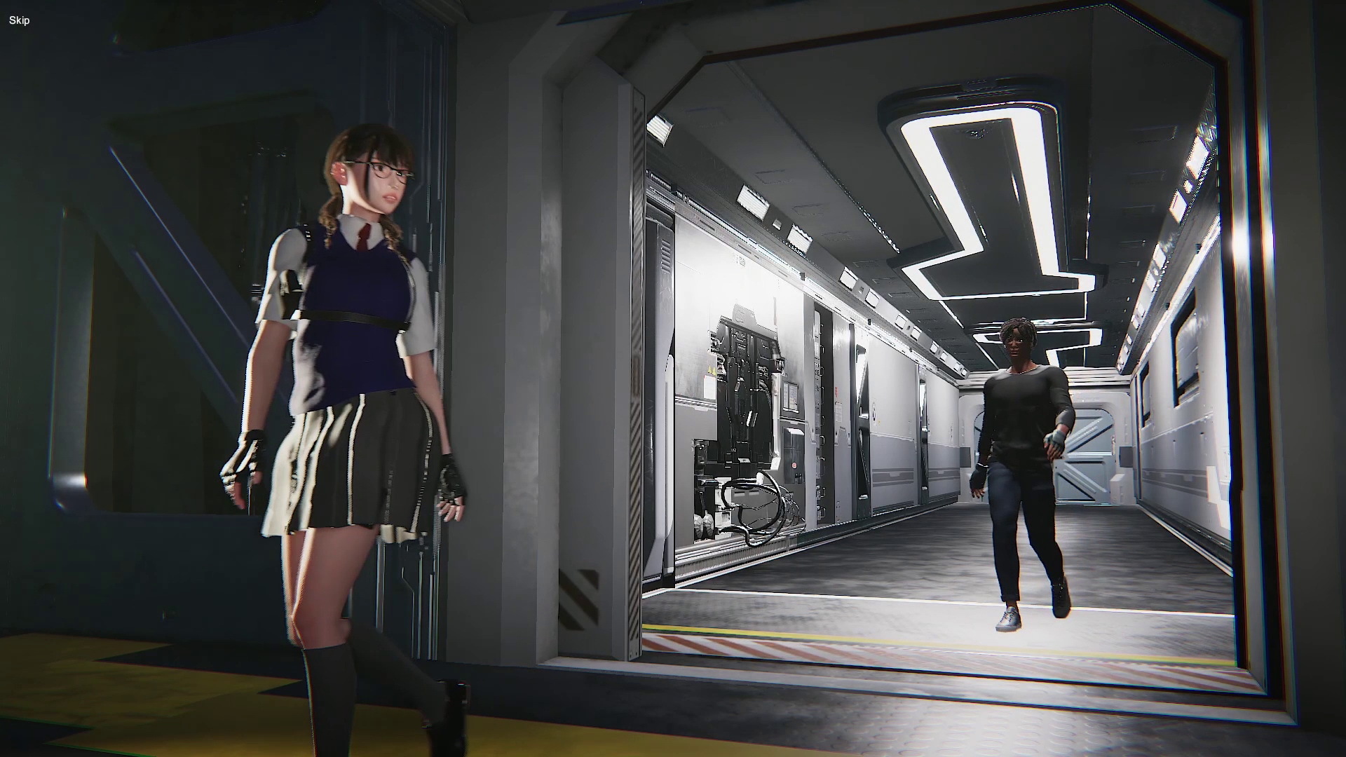 遊戲場景融合了校園的日常感與末日的詭異氛圍。