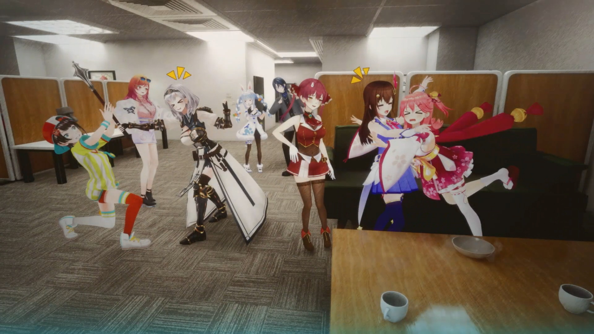 櫻巫女在遊戲場景中與另一位角色對話