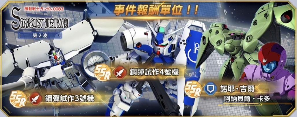 SD 鋼彈 G 世代 永恆 0083 活動的主要報酬