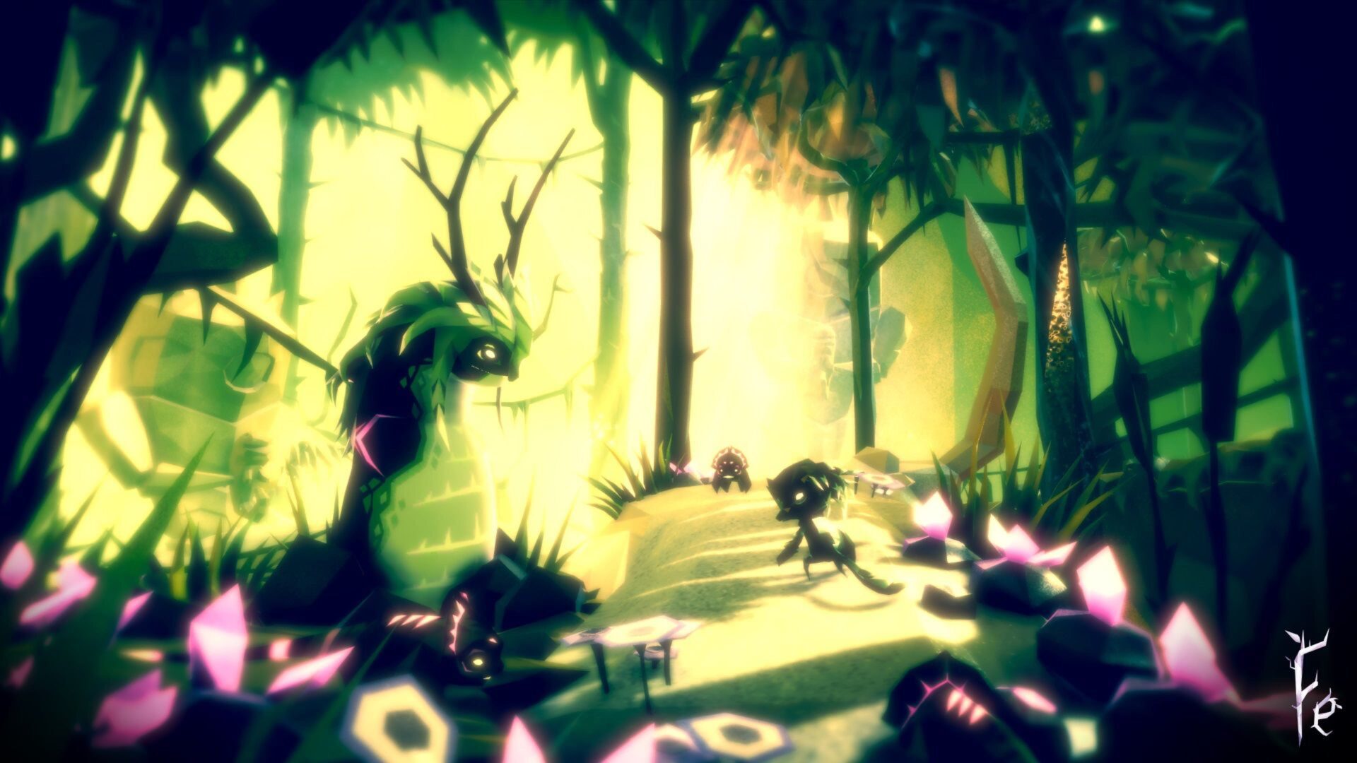 巨大的蛇形生物盤踞在森林中