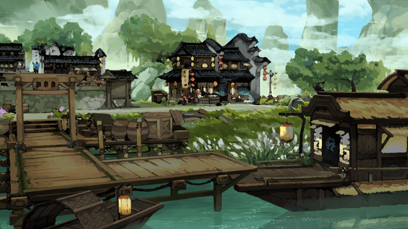 渡口春景的畫作