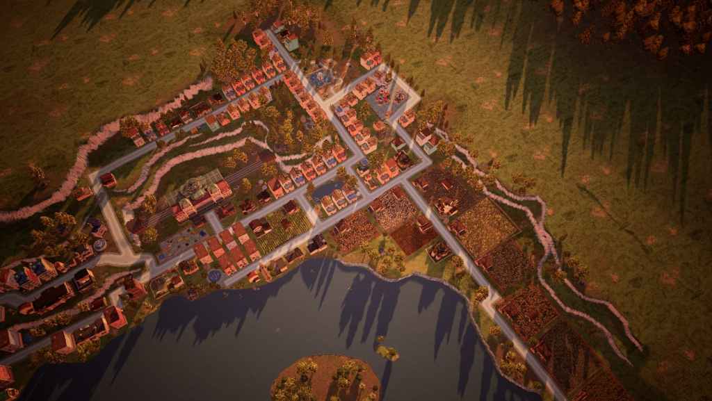 從高空俯瞰,玩家精心打造的城市充滿生機與細節。