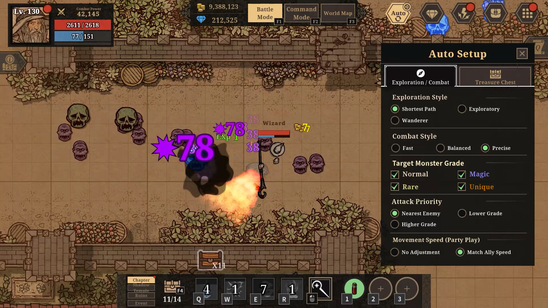 遊戲地圖與探索介面。