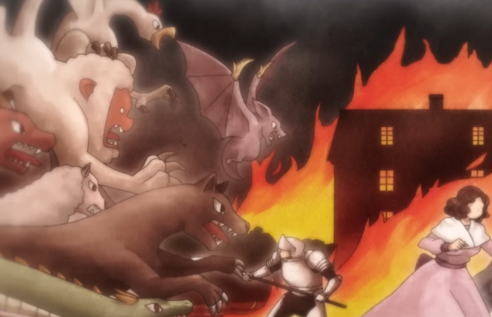 魔物大軍侵略王國,英雄挺身而出。