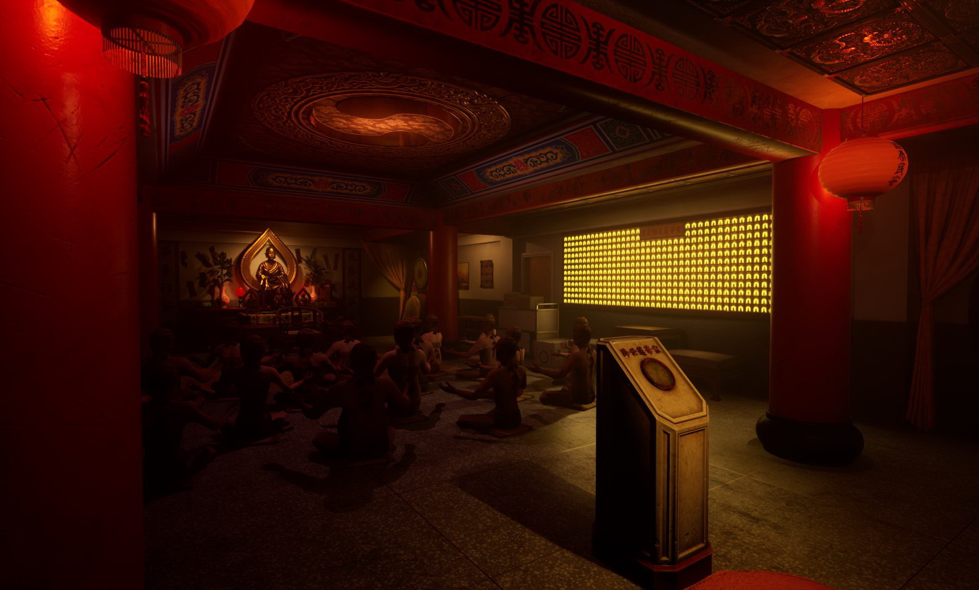 神秘的宗教符號暗示著遊戲背後不為人知的秘密。