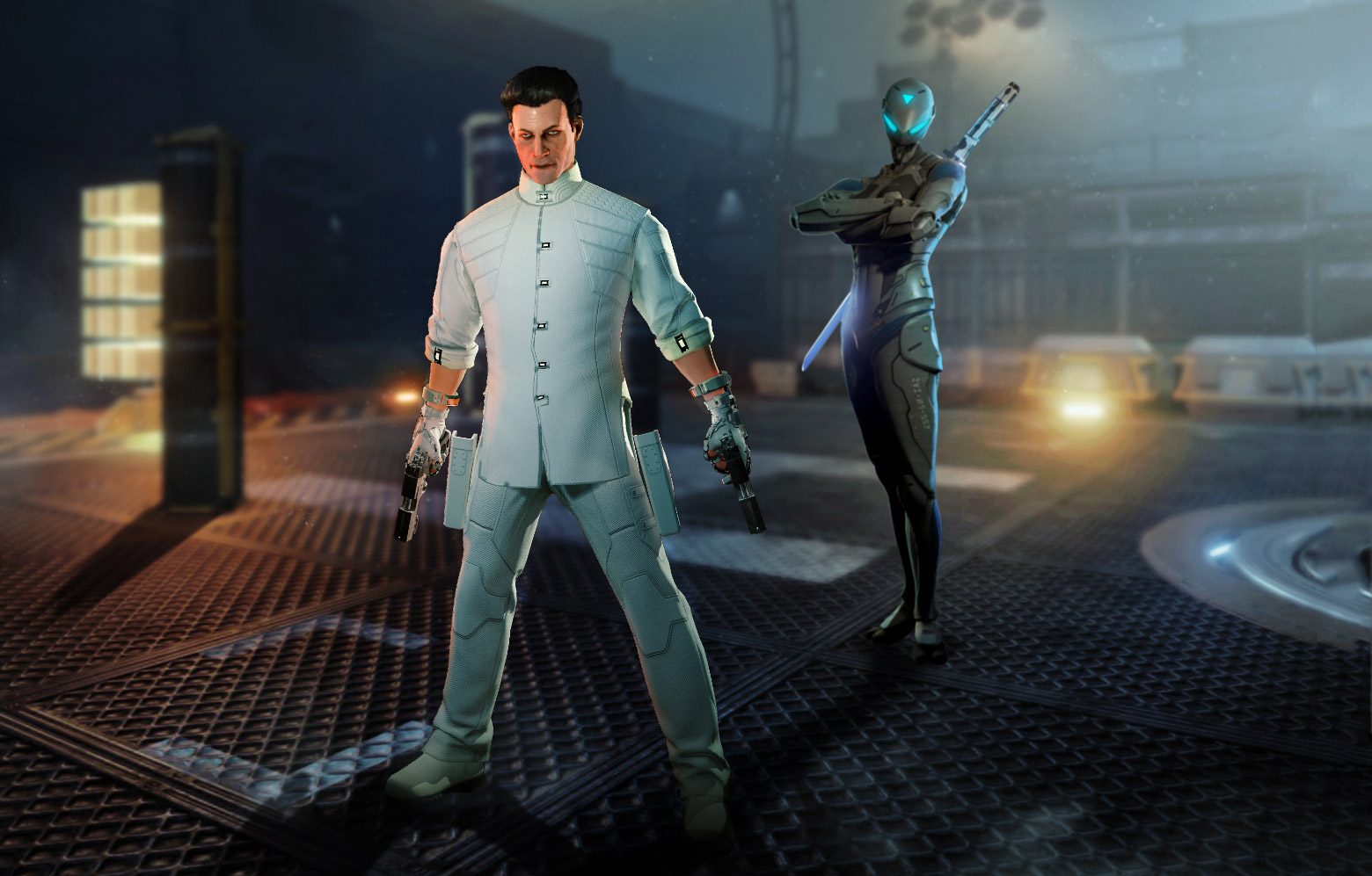 遊戲中的兩位核心英雄：Bishop 與 Saija