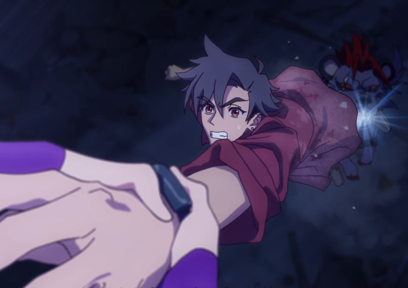 主角天馬智郎與他的夥伴守宮獸。