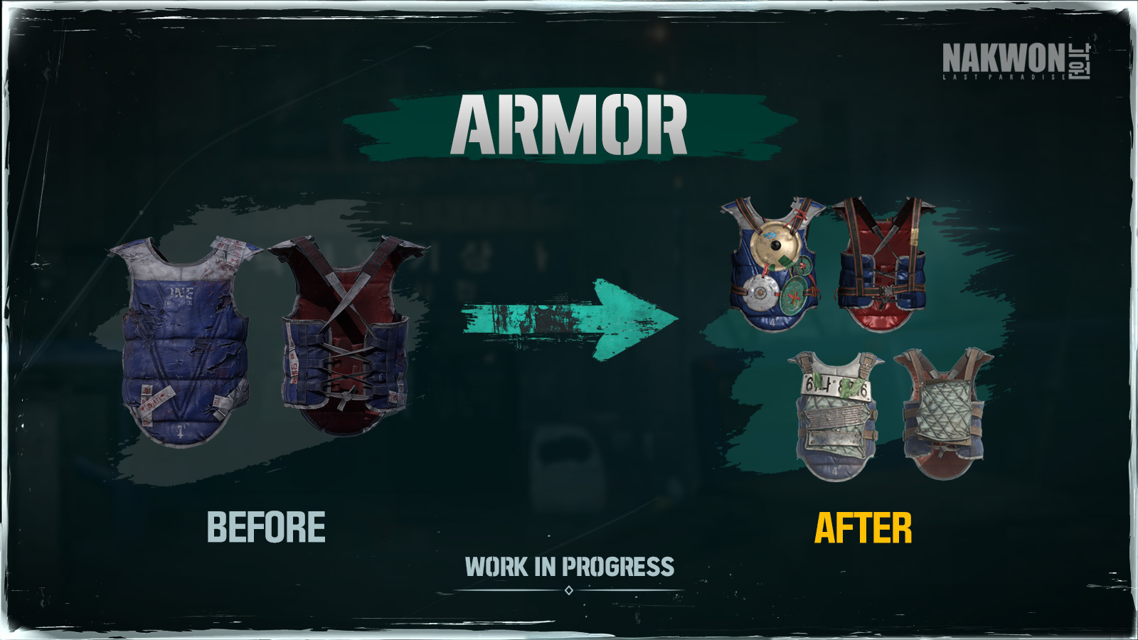 盔甲可以選擇強化防禦或提升耐久度。