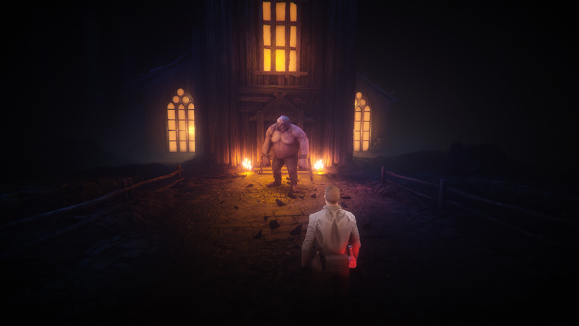 遊戲場景充滿壓迫感與未知恐懼。