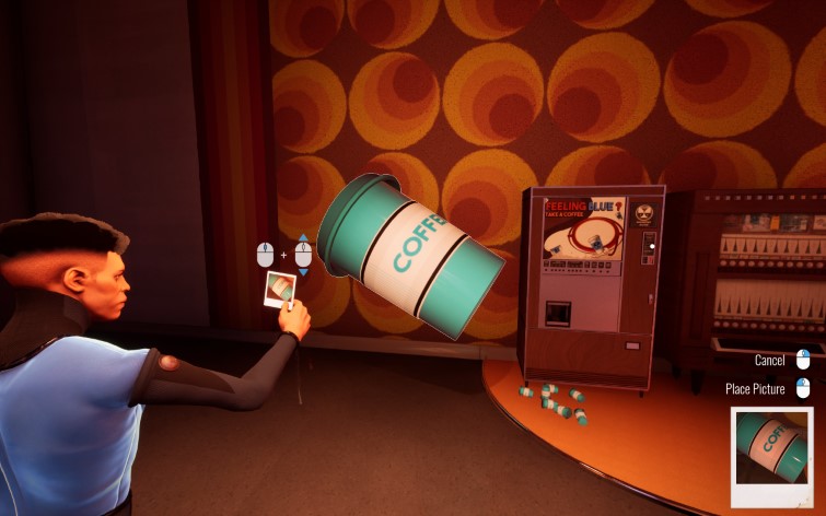 利用視角將咖啡杯變大以啟動機關