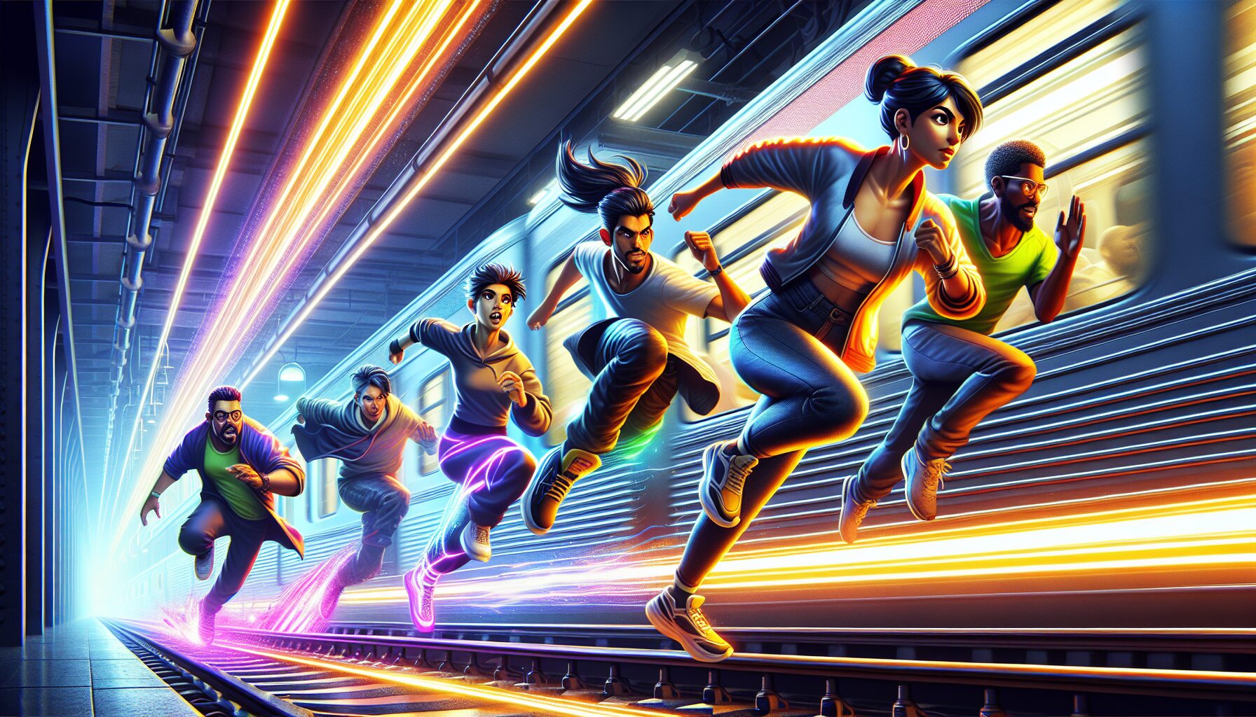 地鐵競速模式遊玩畫面