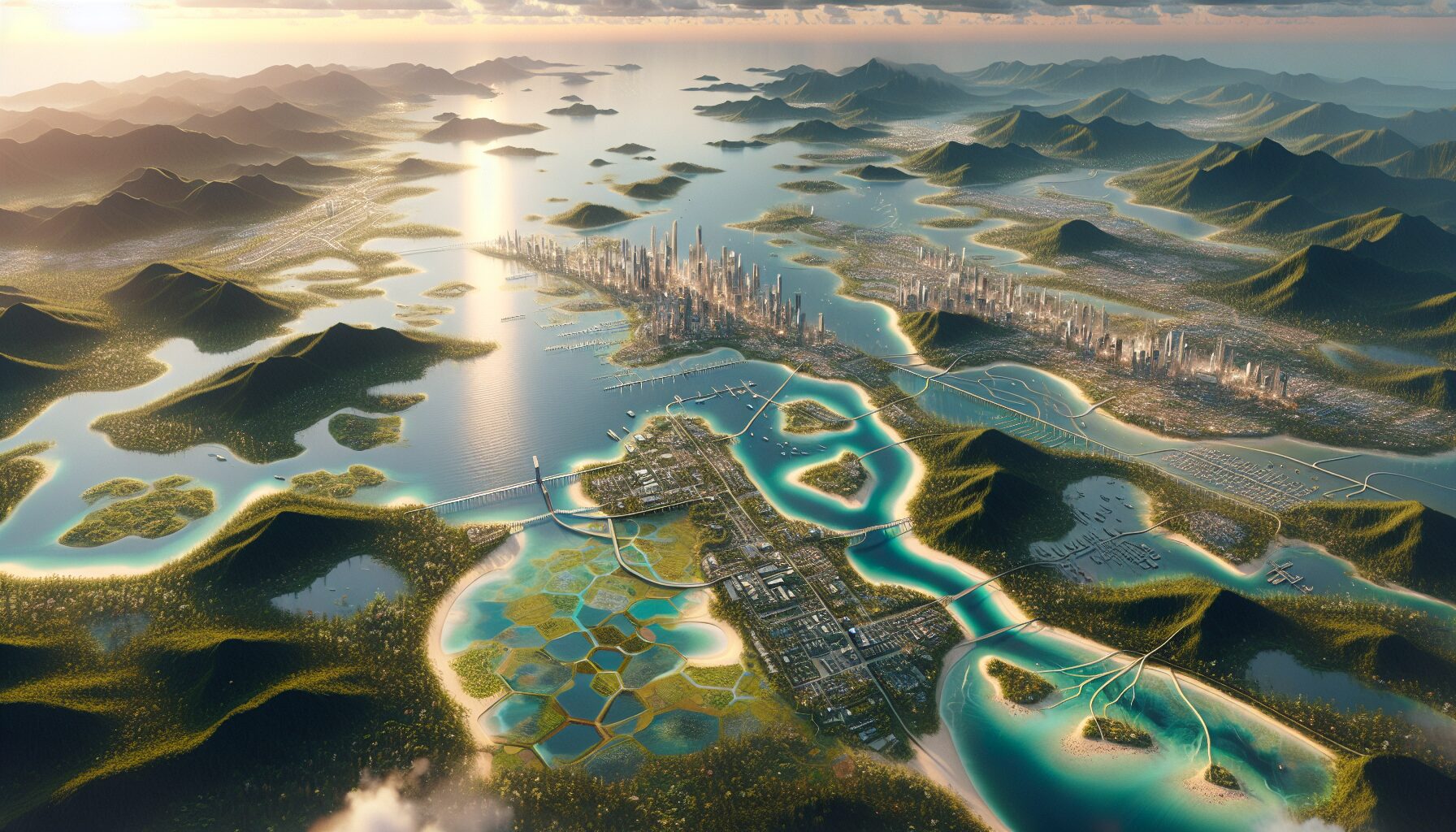 Leonida 州雙城與海島風貌宣傳圖