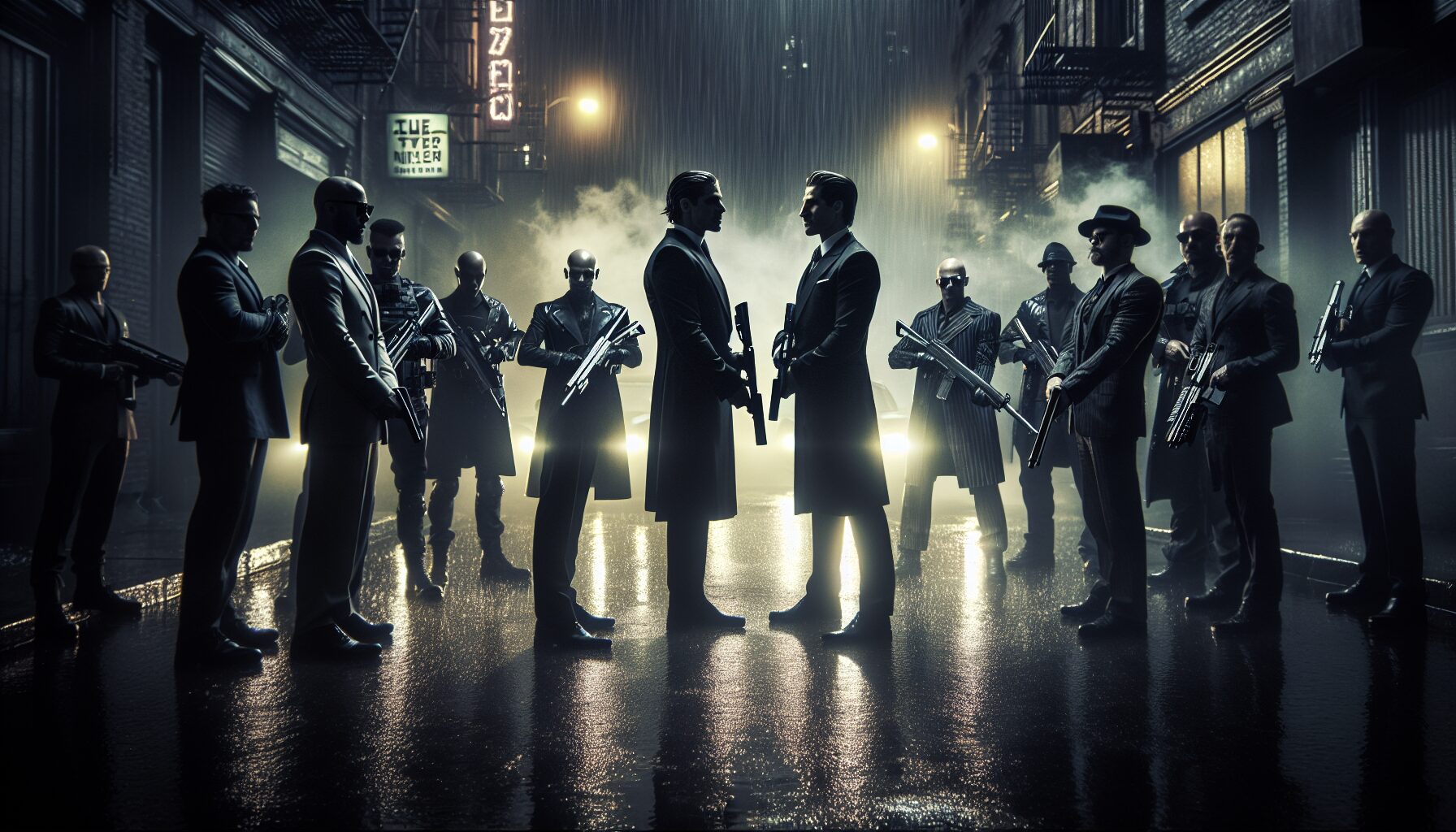 殺手世界各勢力代表對決,氣氛緊張