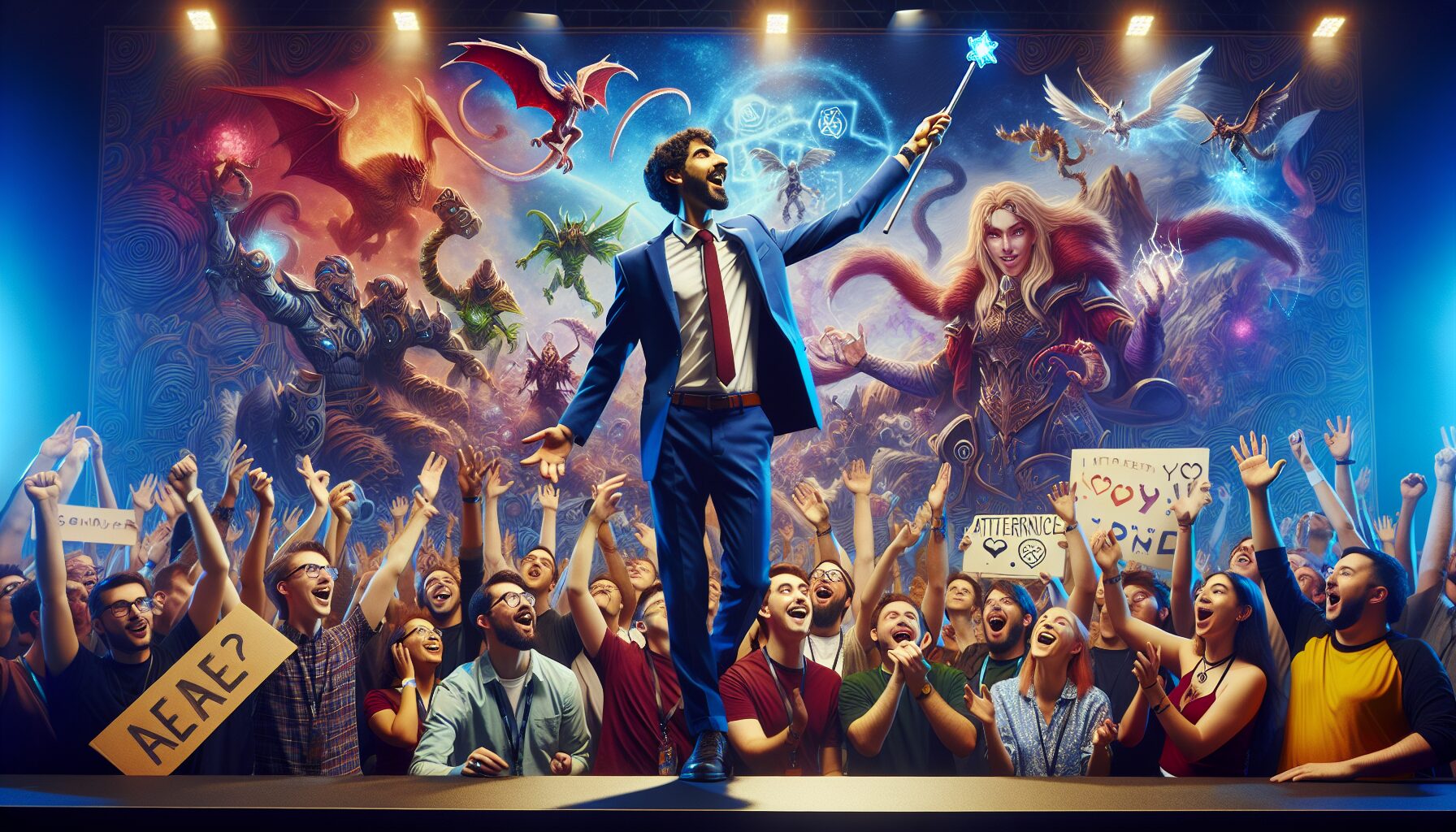 吉田直樹與光之戰士合影，熱情互動現場氣氛