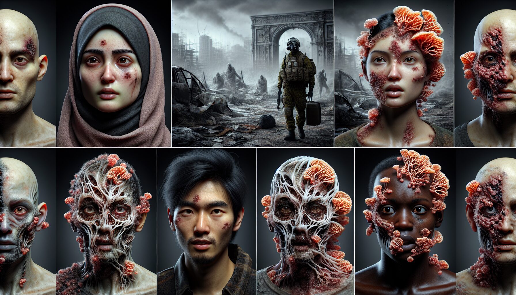 遊戲中FEDRA隔離區景象,展現末日社會秩序的崩壞與壓抑。