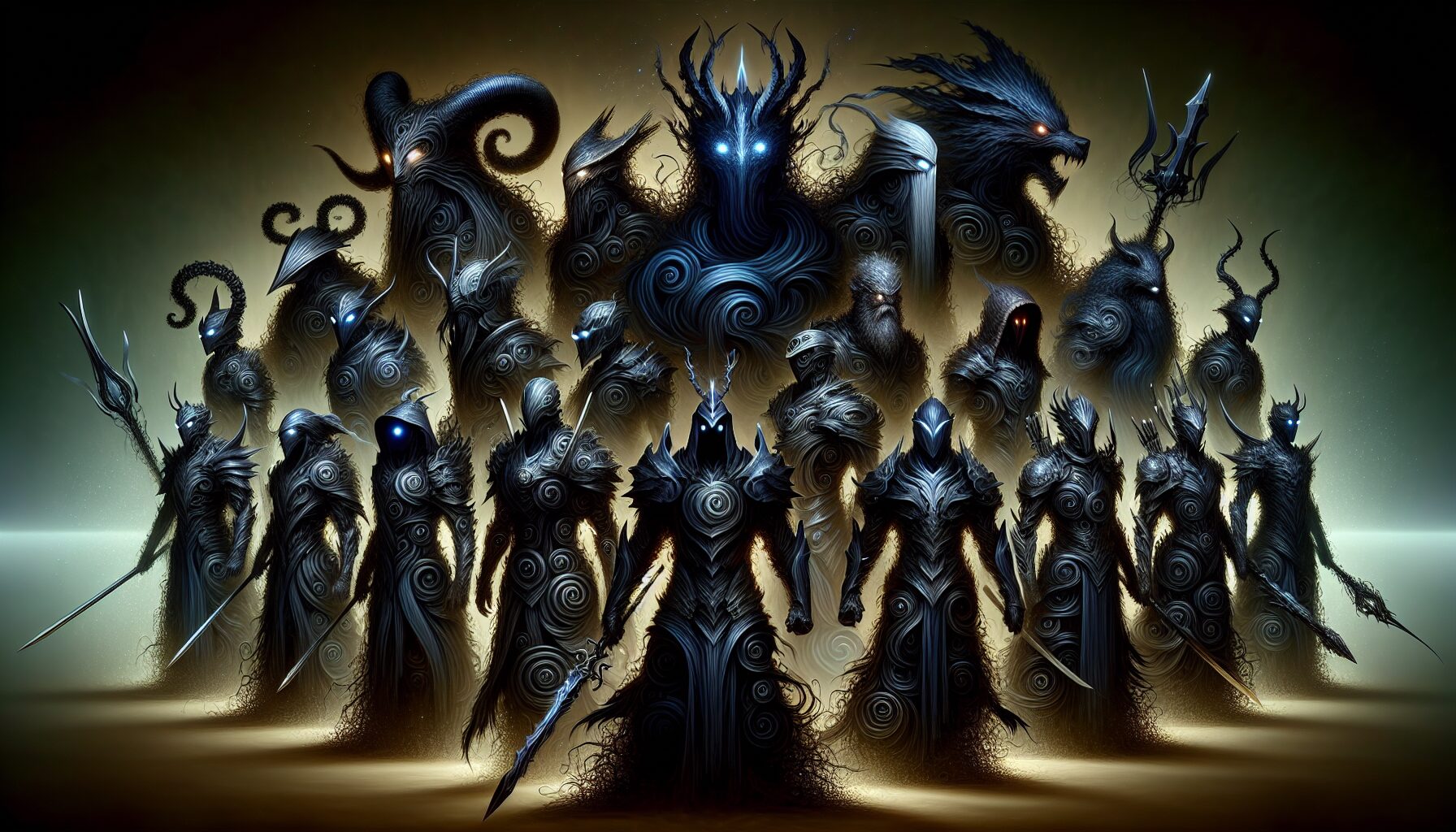 闇影軍團主力伊格利特、艾恩與覃克，在成振宇麾下列陣待命。