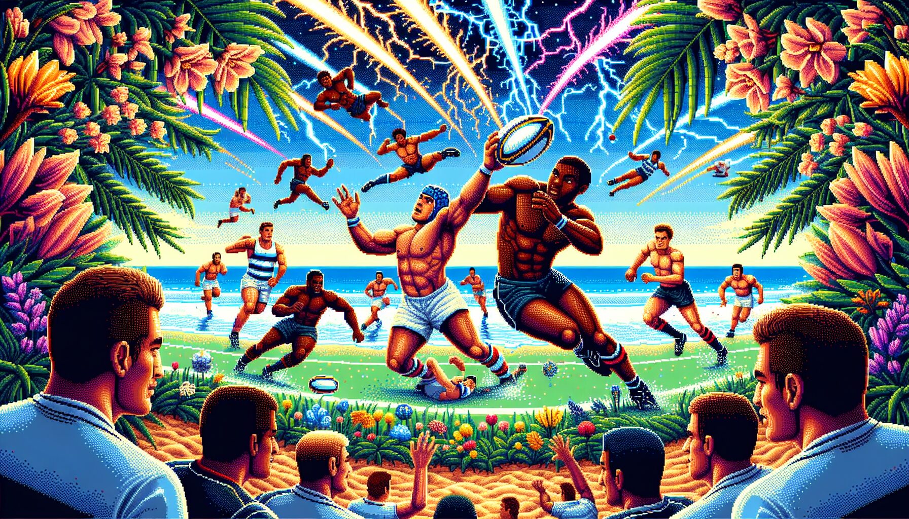 運動競技桌球、滑板、射箭、橄欖球等比賽畫面截圖