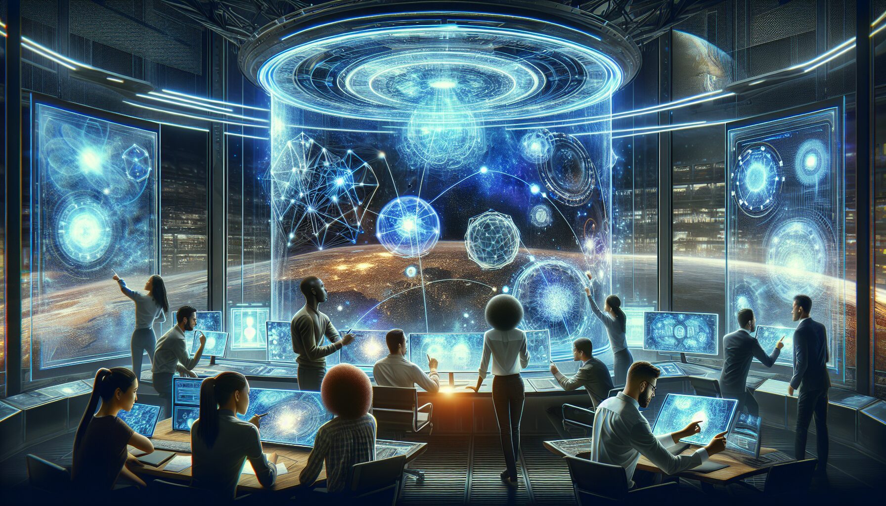 Firewalk Studios辦公室內部合影,核心開發團隊展示企劃藍圖