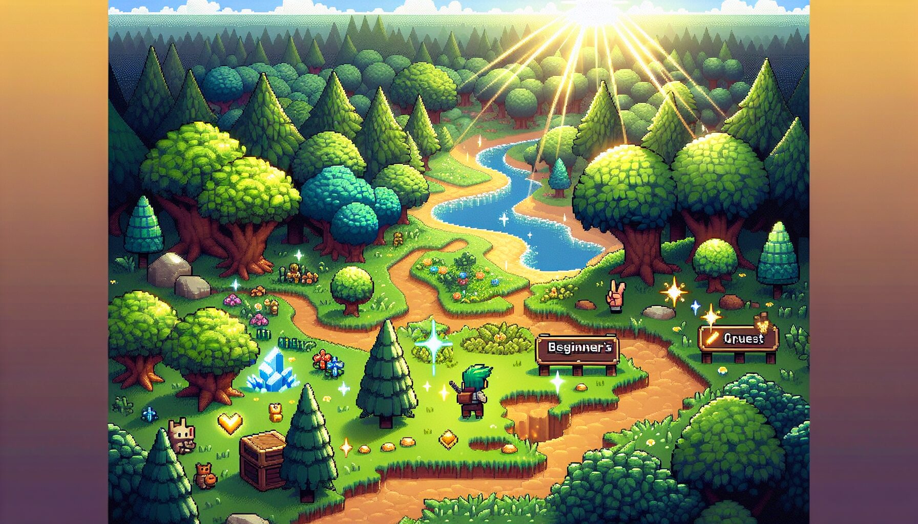 新手村楓之島經典NPC與任務畫面，通關獎勵武器展示