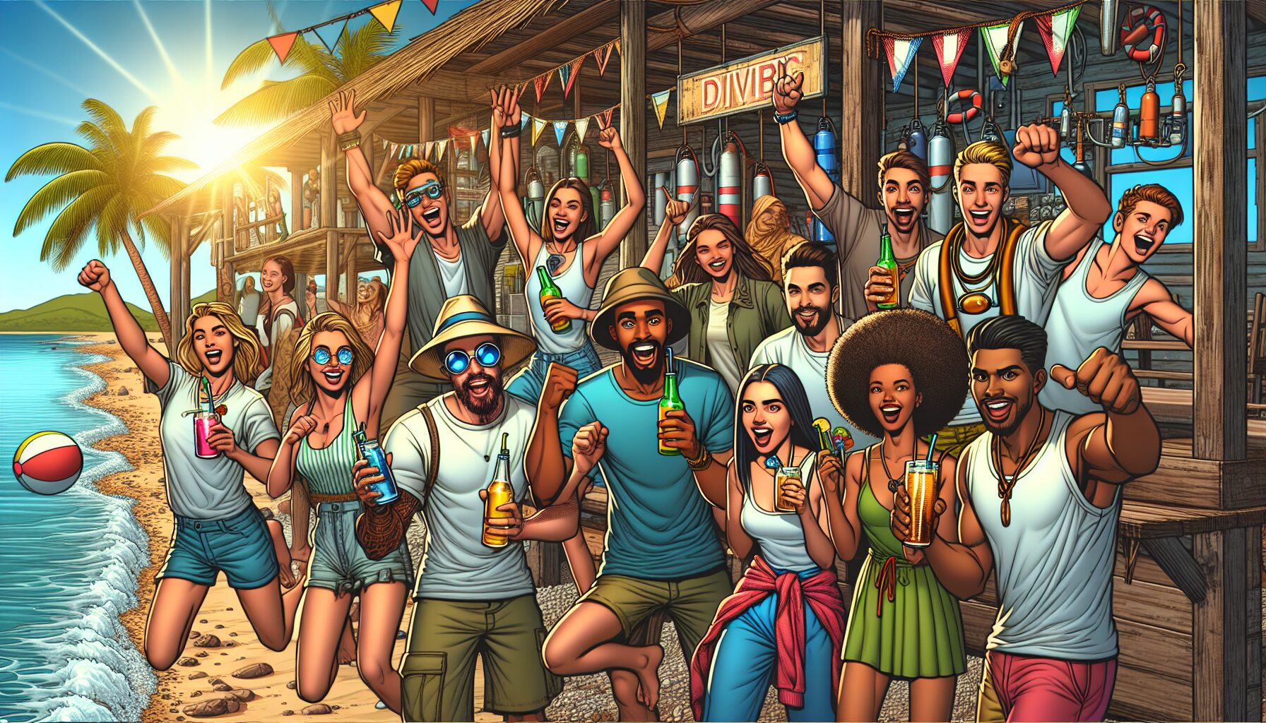 伊織與Peek a Boo社團眾人酒桌裸體瘋狂場景