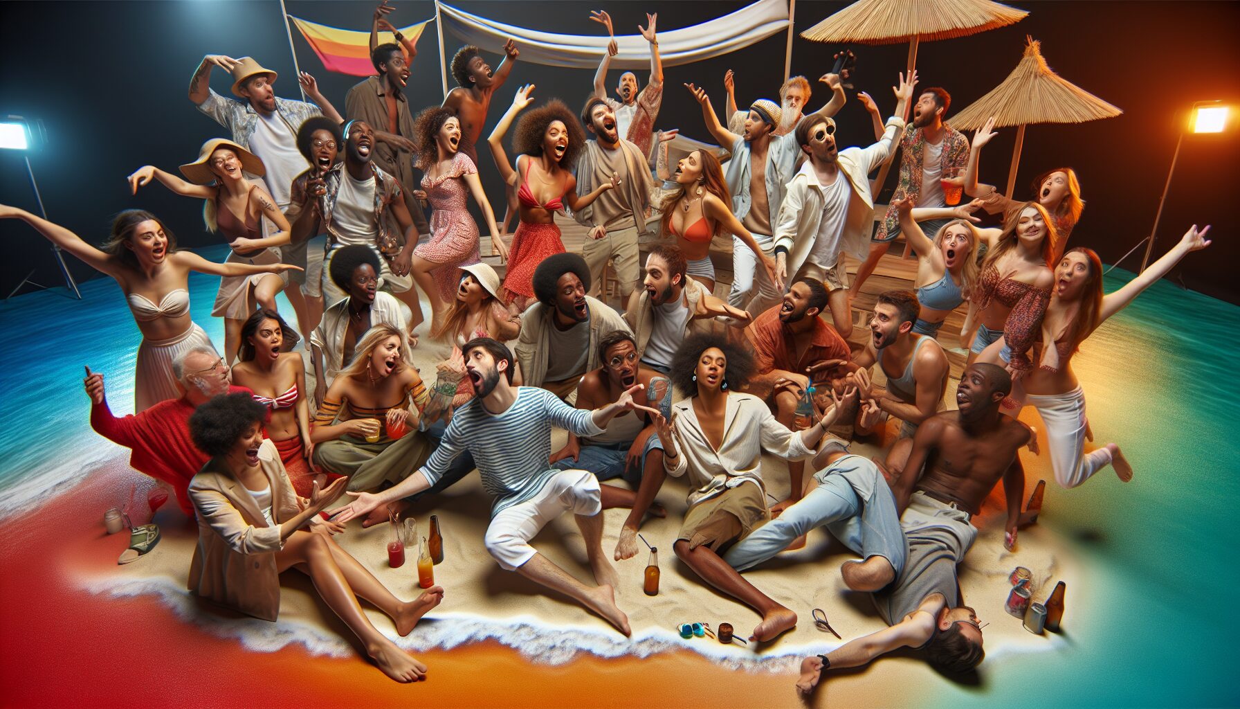 碧藍之海真人電影版劇照－男主角全裸搞笑名場面