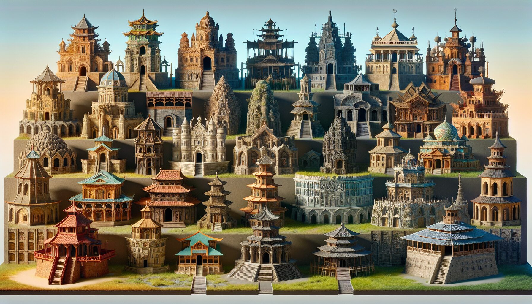 決定版全新設計的25種文明專屬城堡外觀展示