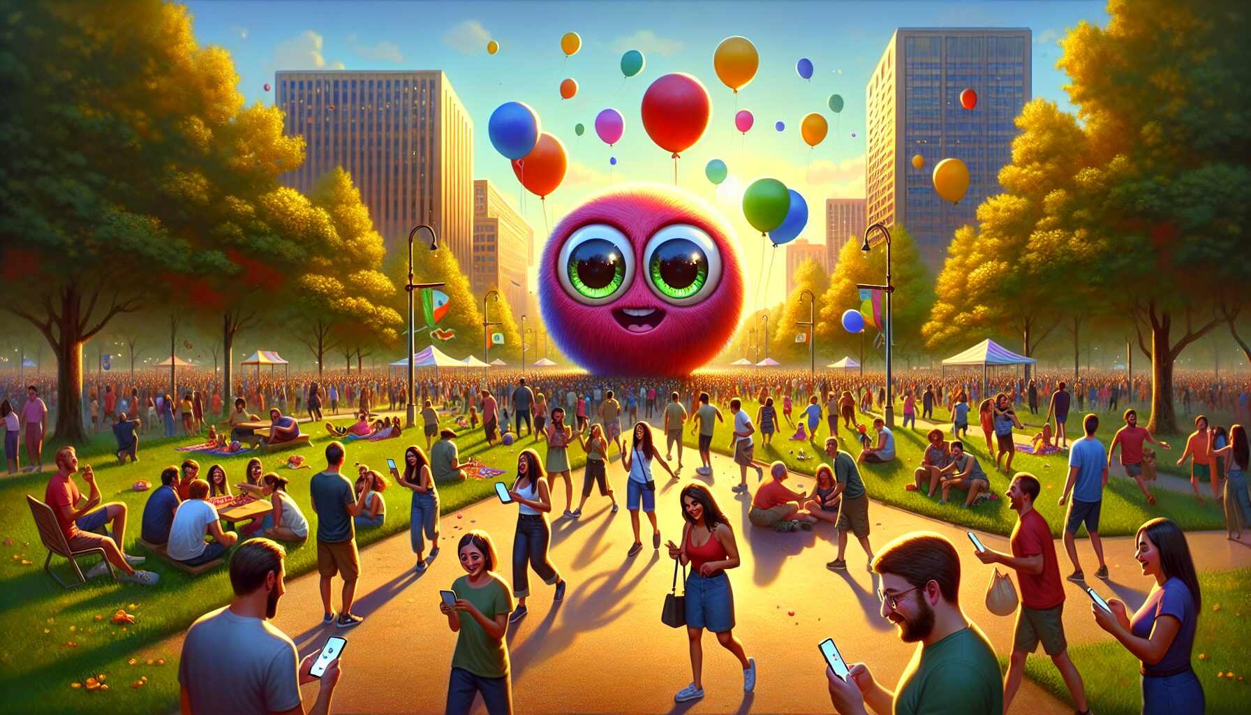 伊布在野外大量出現，煙花與星塵特效