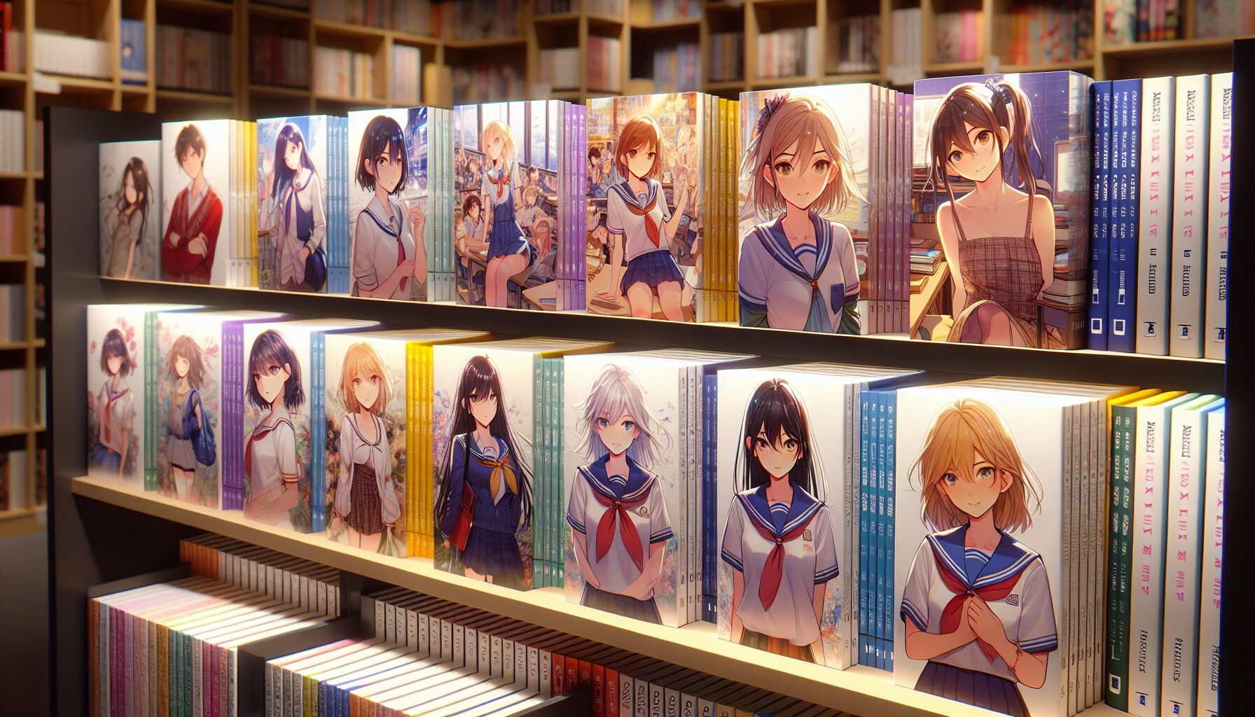 《敗北女角太多了!》輕小說封面集合,每集皆展現女主角特色