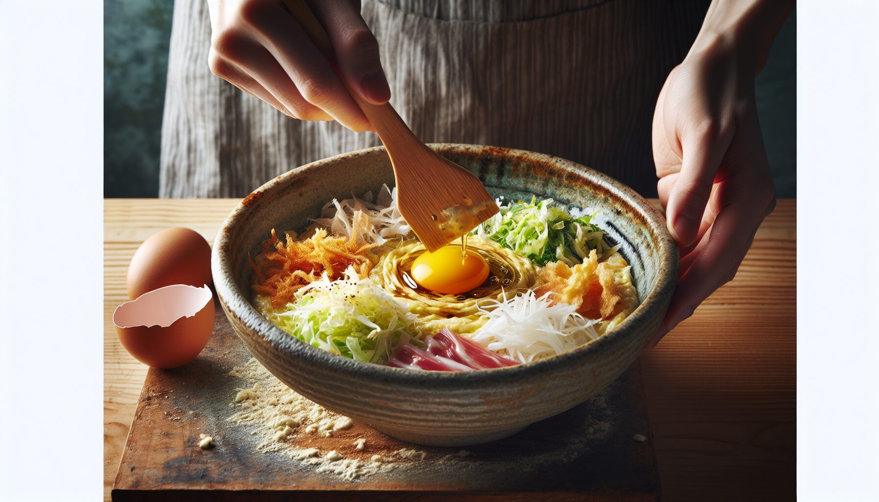 經典關西風大阪燒，表層金黃酥脆