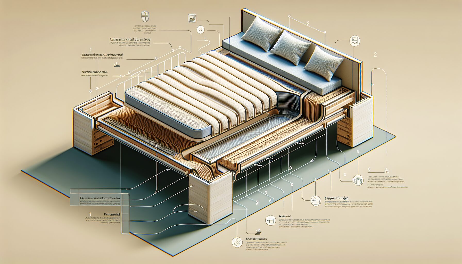 地台床細部設計&通風收納細節