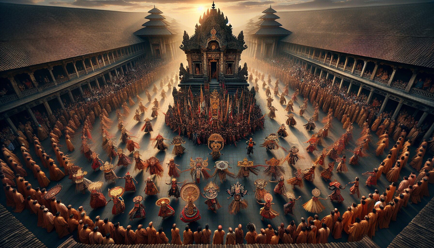 雍和宮喇嘛扮演神將跳布扎儀式瞬間