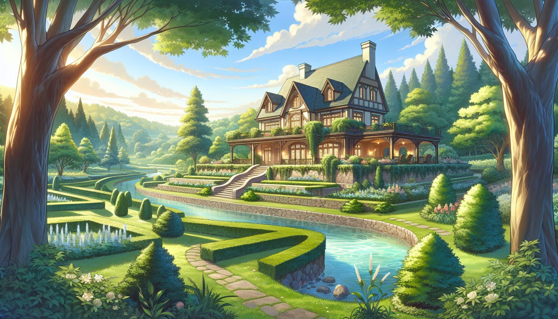 遊戲CG展示：東雲家三姐妹與男主首次在宅邸餐廳齊聚的溫馨場面