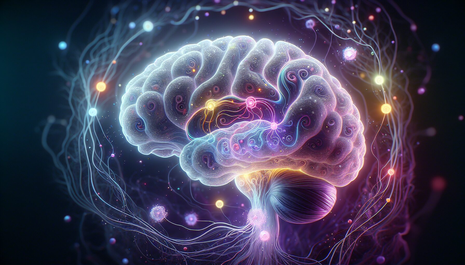 大腦神經傳導物質示意圖,描述愛戀時多巴胺等分泌情形