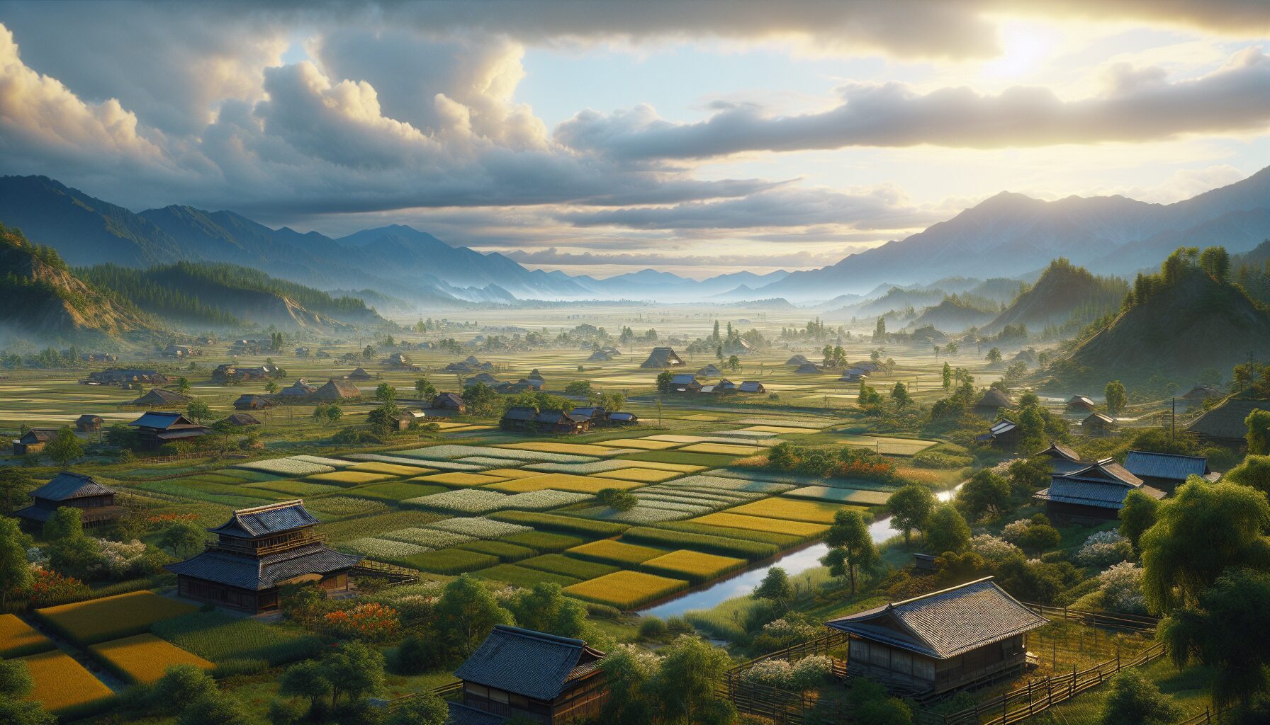 俯瞰開放世界裡的江戶城鎮風光