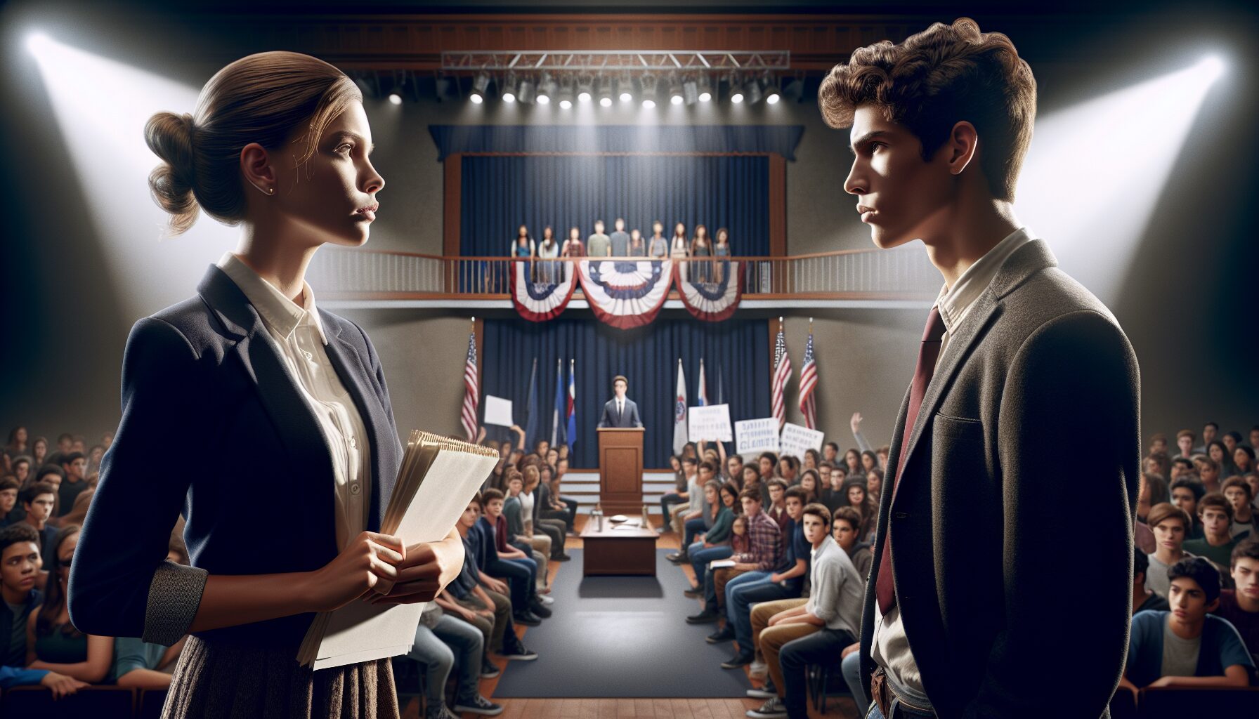 有希與艾莉莎的學生會長選戰名場面