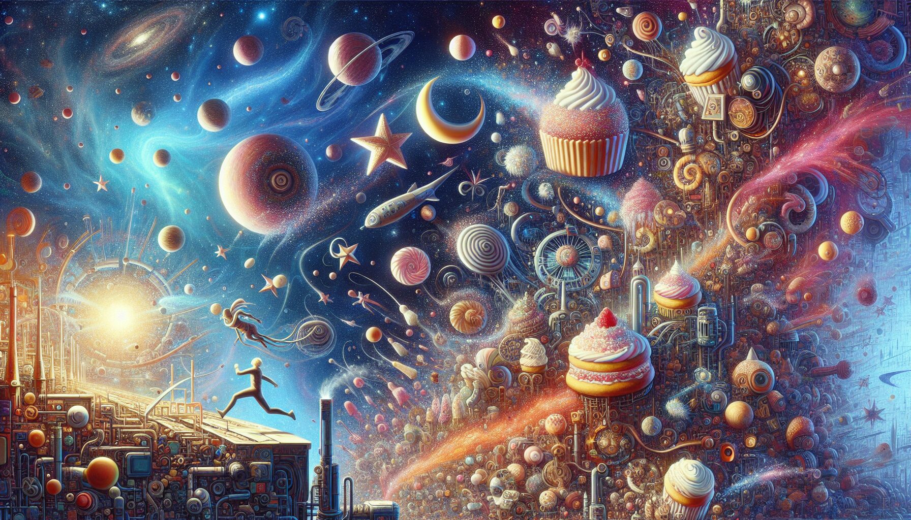 Wii原作超級瑪利歐銀河的遊戲畫面,瑪利歐在圓形行星上奔跑