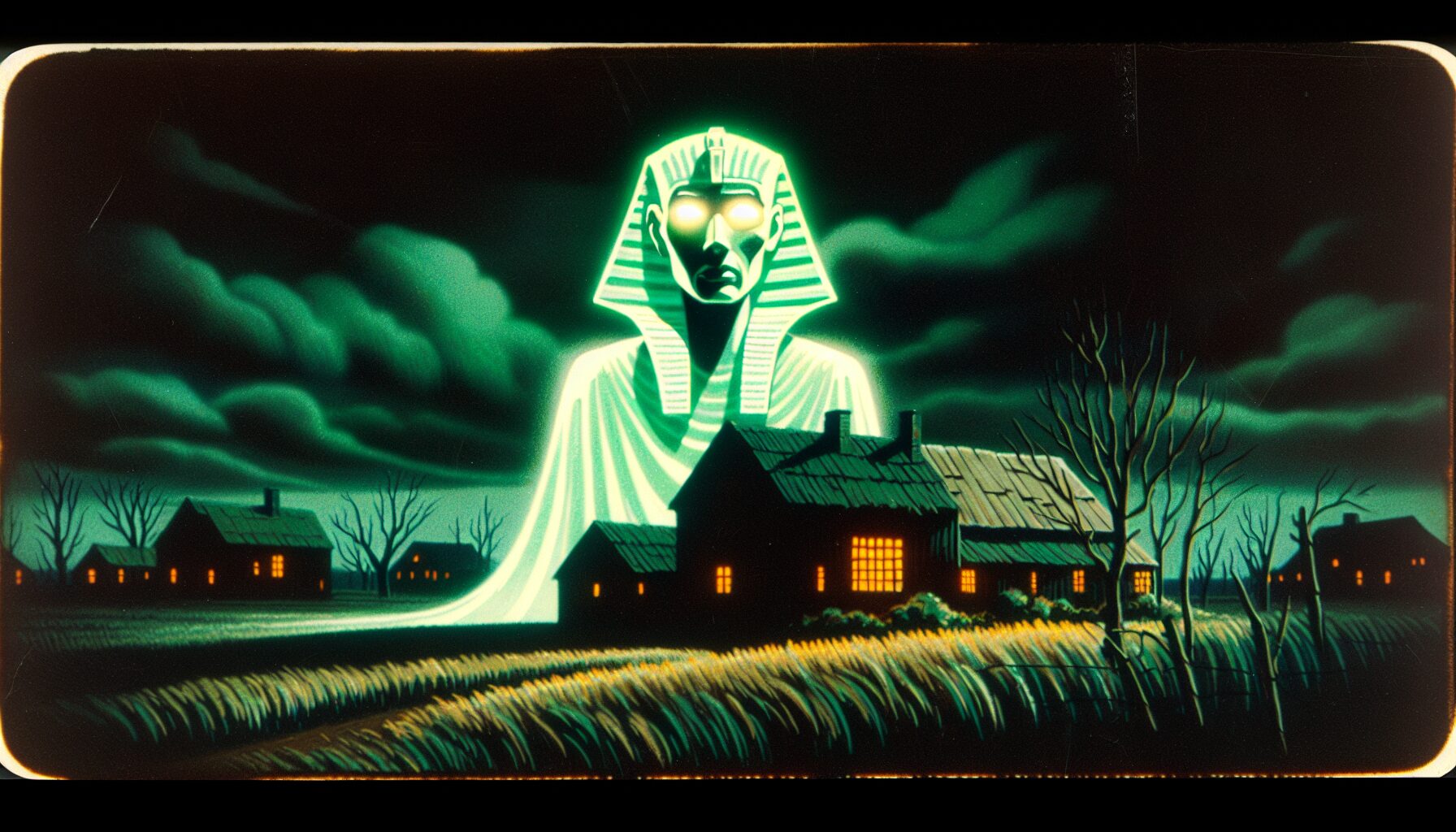 法老王拉美西斯幽靈低語「還我石板」的詭異畫面