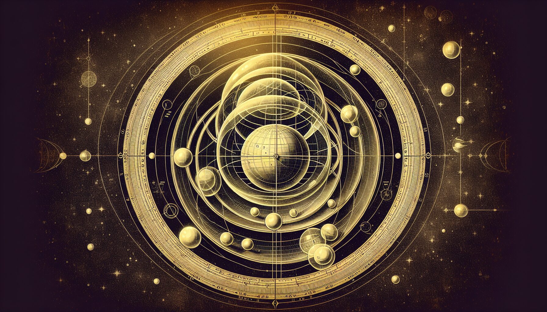 托勒密地心說宇宙模型插畫