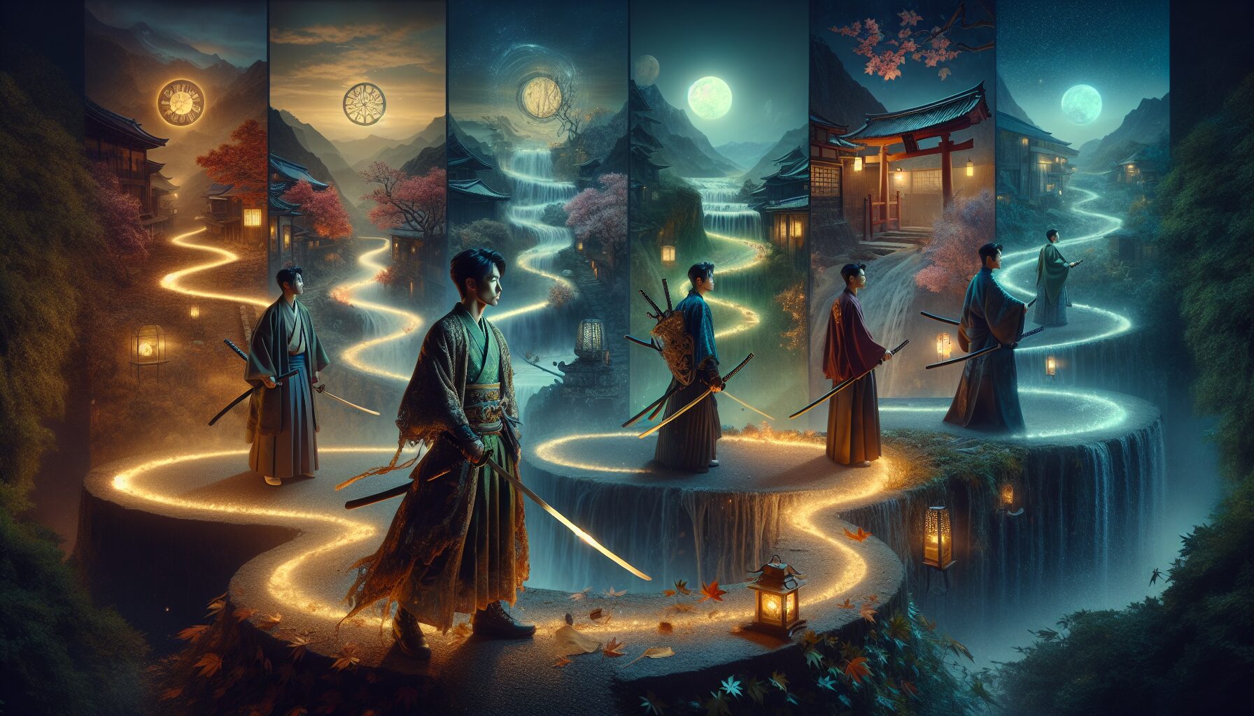 小說與漫畫版封面,呈現日本歷史跨時代的背景與兄妹主線