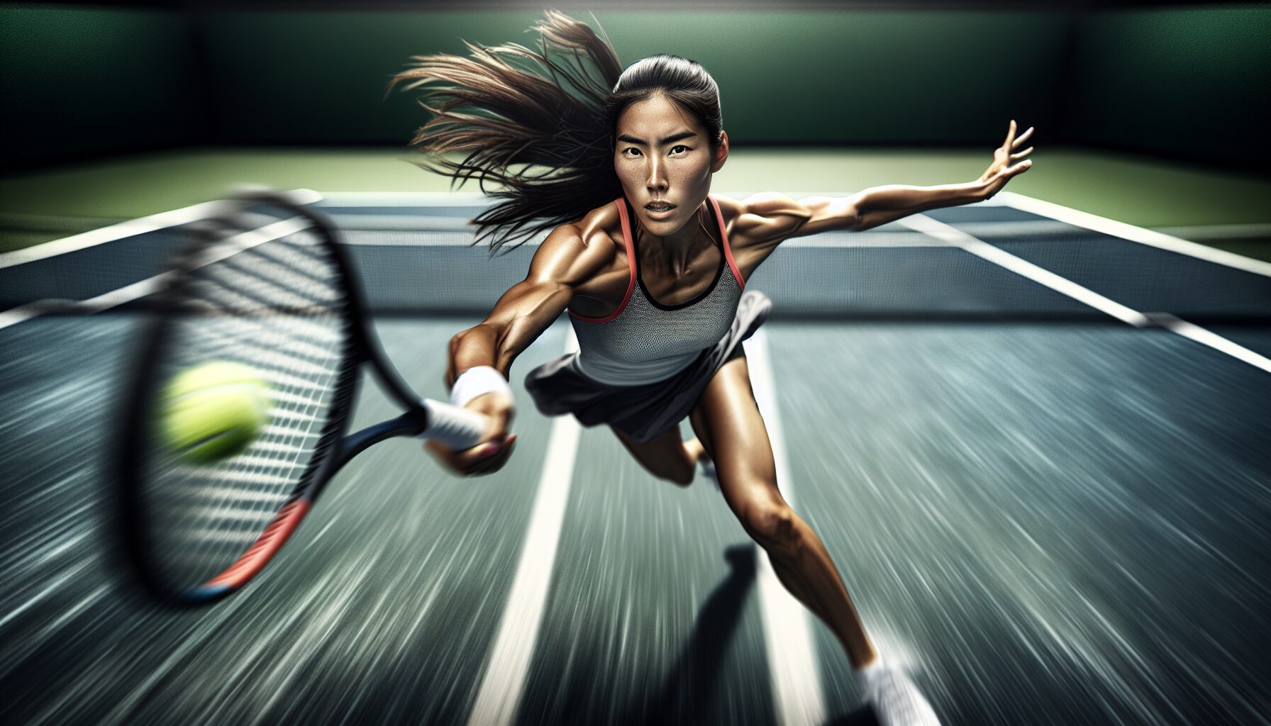 薩巴倫卡在比賽中展現霸氣正手,底線進攻火力全開