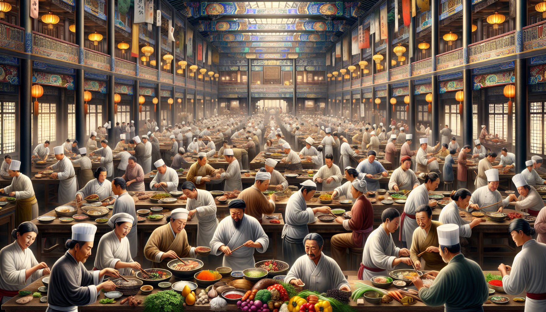 中華小當家動畫版經典場景，小當家握拳充滿鬥志，身旁夥伴環繞，展現友誼與廚師夢想。