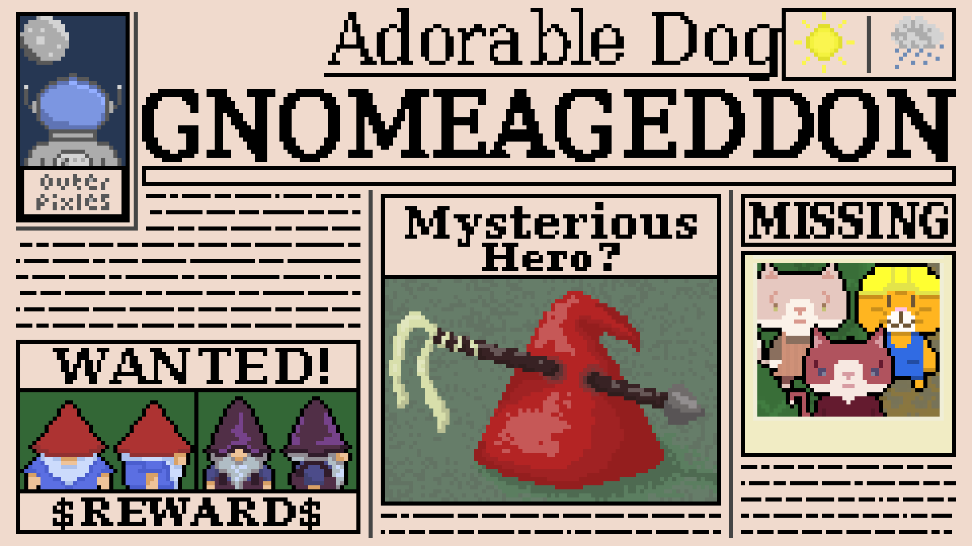 全新像素動作射擊遊戲《可愛狗狗：地精末日》 可愛冒險＋彈幕射擊塔防玩法即將登場